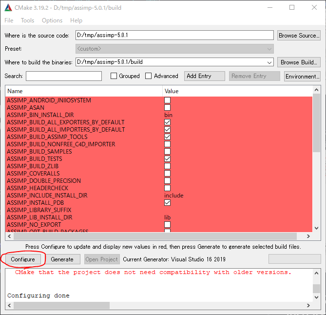 StartGuide_02_Dependancy_Assimp_build3_cmakeConfig1